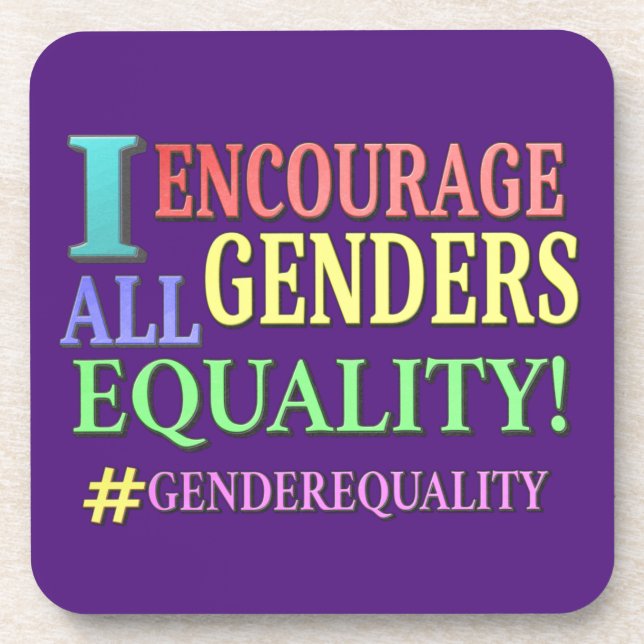 "ALLE GENDER GLEICHHEIT" Niedliches Design. Jetzt  Getränkeuntersetzer (Vorderseite)