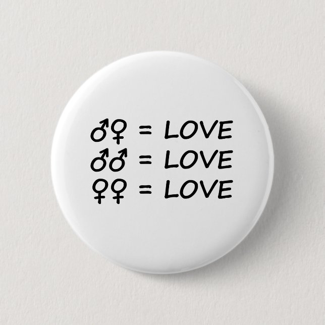 Alle Geschlechter und Paare Liebe Button (Vorderseite)