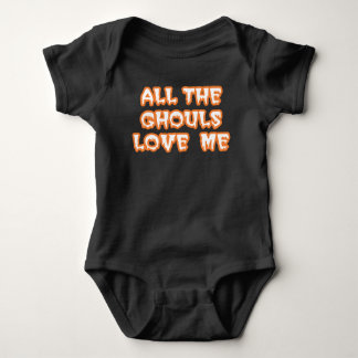 Alle Ghouls Liebe Me Säugling Black Bodysuit Baby Strampler