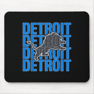 Alle Gitter - Detroit Coole Retro Löwe Detroit Mousepad