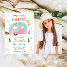 Alle glücklichen Campers Camping Girl Birthday ruf