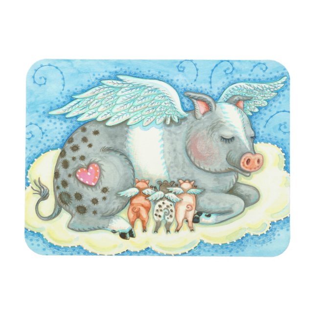 ALLE GUTEN PIGLETTEN GEHEN ZU SCHWEREN MAGNET (Horizontal)