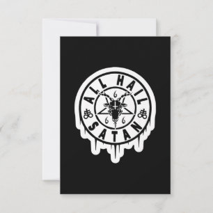 Alle Hail Satan Goat Geschenk Weihnachtsgeschenk RSVP Karte