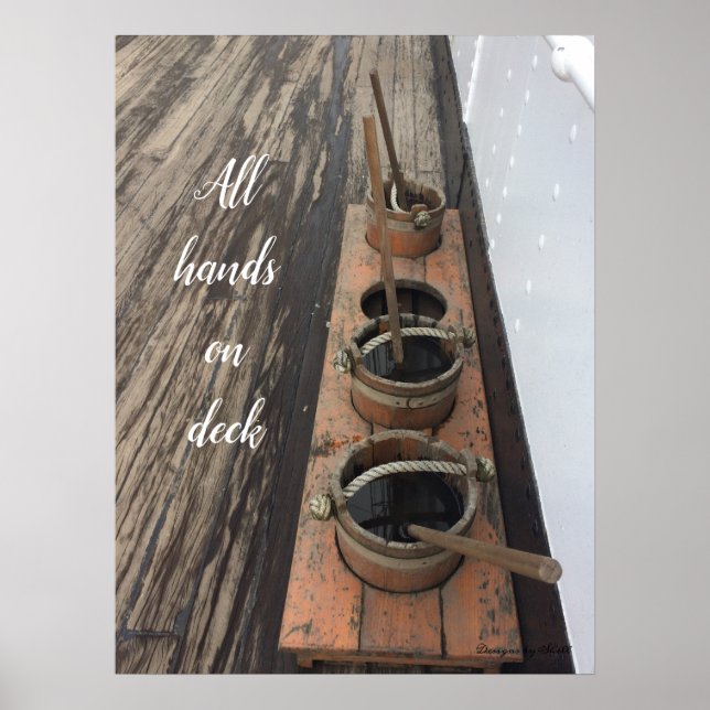 Alle Hände auf dem Stapel Poster (Vorne)