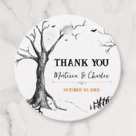 Alle Hasen Eve Halloween Tree Round Favor Tags Geschenkanhänger
