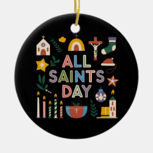 Alle Heiligen feiern den bedeutsamen Tag Keramik Ornament