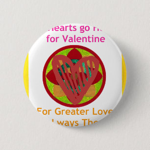 Alle Herzen gehen Zuhause für Valentiner Kunstdruc Button