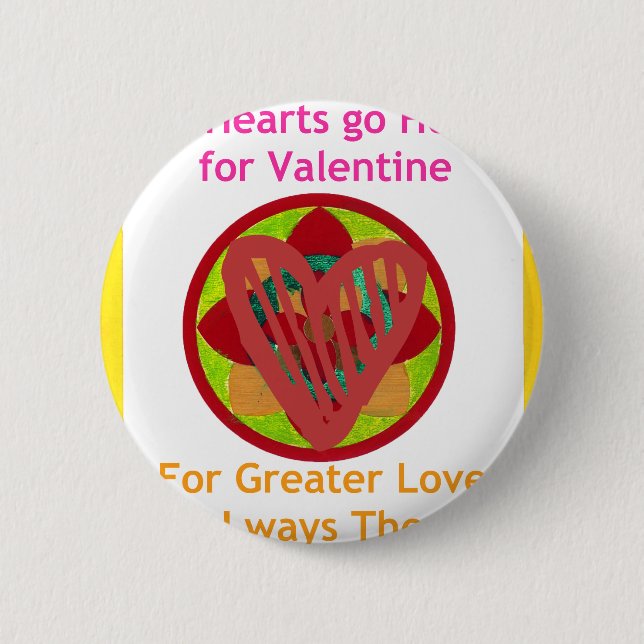 Alle Herzen gehen Zuhause für Valentiner Kunstdruc Button (Vorderseite)
