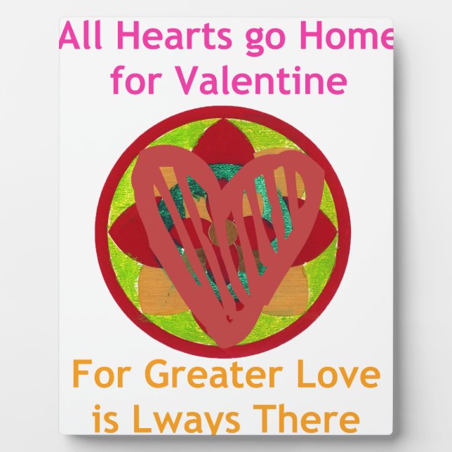 Alle Herzen gehen Zuhause für Valentiner Kunstdruc Fotoplatte (Vorderseite)
