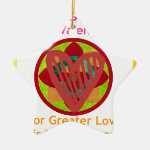 Alle Herzen gehen Zuhause für Valentiner Kunstdruc Keramik Ornament