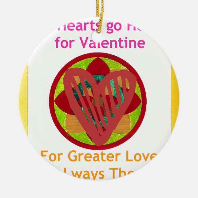 Alle Herzen gehen Zuhause für Valentiner Kunstdruc Keramikornament (Vorne)