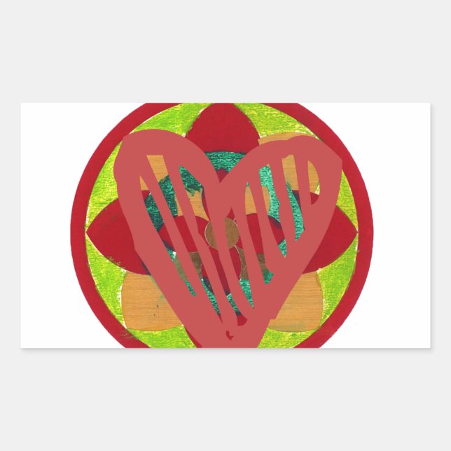Alle Herzen gehen Zuhause für Valentiner Kunstdruc Rechteckiger Aufkleber (Vorderseite)