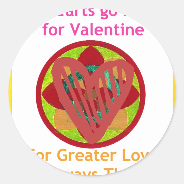 Alle Herzen gehen Zuhause für Valentiner Kunstdruc Runder Aufkleber (Vorderseite)