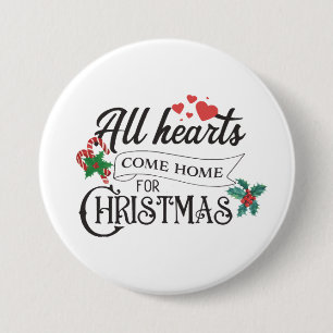 Alle Herzen kommen heim zu Weihnachten Button