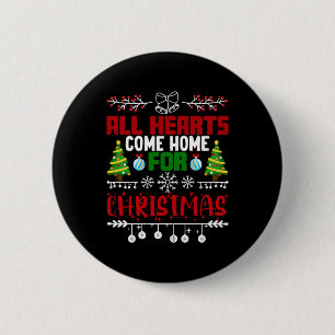 Alle Herzen kommen zu Weihnachten Zuhause Button