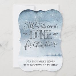 Alle Herzen kommen Zuhause für Weihnachten Wasserf