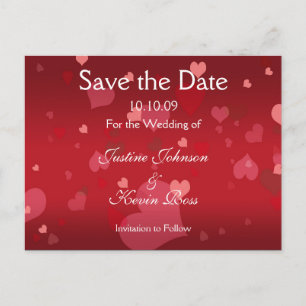 Alle Herzen Liebe Liebe Liebe Save the Date Postka Ankündigungspostkarte