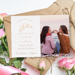 Alle HochzeitGold-Effect-Branchen-Foto der LGBT-Ro Folieneinladung
