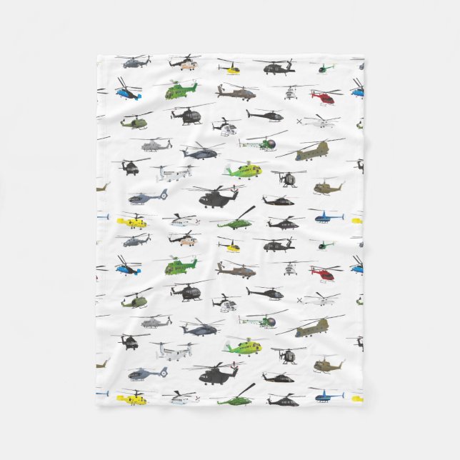Alle Hubschrauber Fleecedecke (Vorderseite)