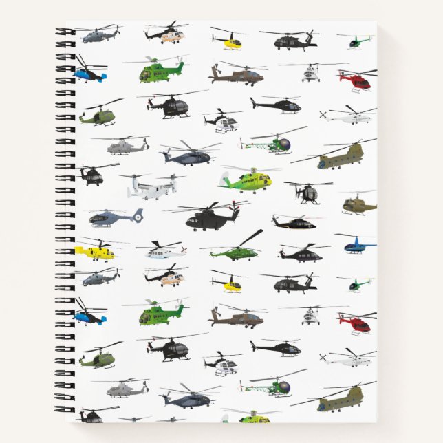Alle Hubschrauber Notizbuch (Vorderseite)