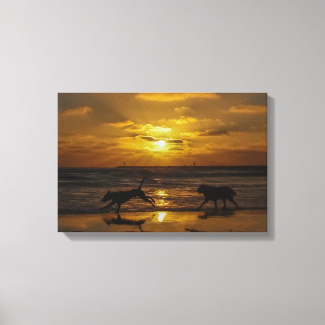 Alle Hunde gehen in den Himmel Leinwanddruck (Vorderseite)