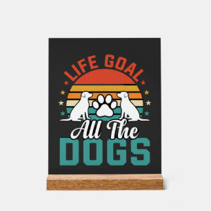 Alle Hunde Retro Hundeliebhaber Acrylschild