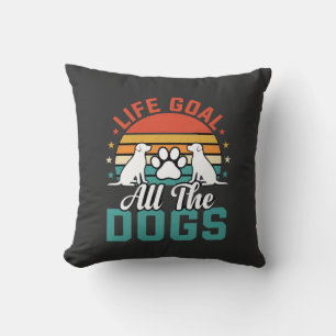 Alle Hunde Retro Hundeliebhaber Kissen