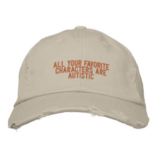 alle Ihre Lieblingsfiguren autistisch Bestickte Baseballkappe