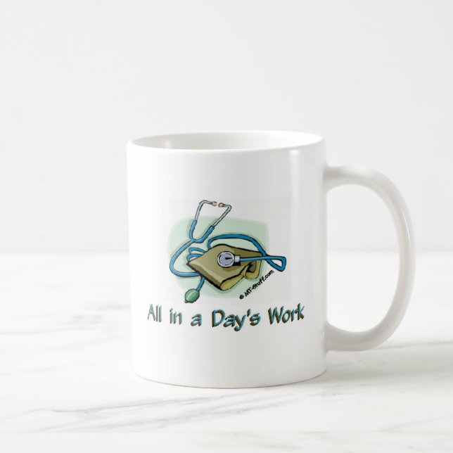 Alle in der Arbeit eines Tages Kaffeetasse (Rechts)