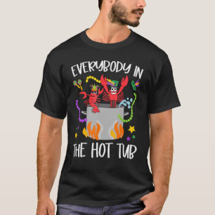 Alle in der Hot Tub Mardi Gras Crawfish Cajun T-Shirt