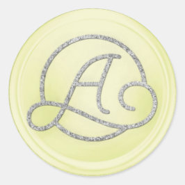ALLE INITIALEN Silber Kreis Monogramm Butter Runder Aufkleber