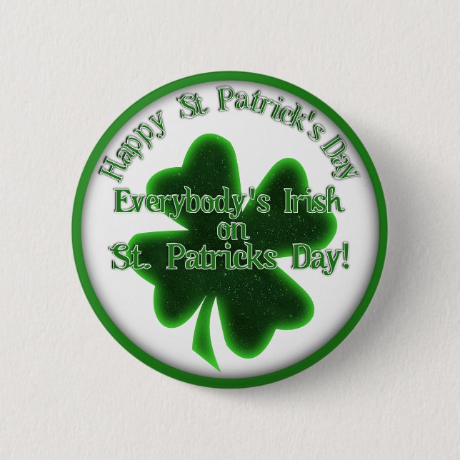 Alle irisch am St. Patrick's Day! Der plus plus pl Button (Vorderseite)