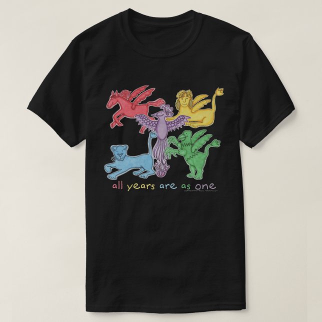 "Alle Jahre…" Dunkler T - Shirt (verschiedene (Design vorne)
