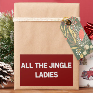 Alle Jingle-Damen Lustige Weihnachten passend  Rechteckiger Aufkleber