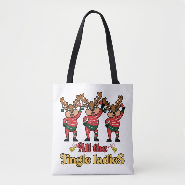Alle Jingle Ladys Schultertasche Tasche (Vorderseite)