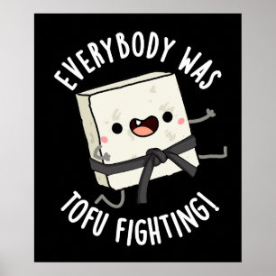 Alle kämpften gegen die Funny Food Pun Dark BG Poster