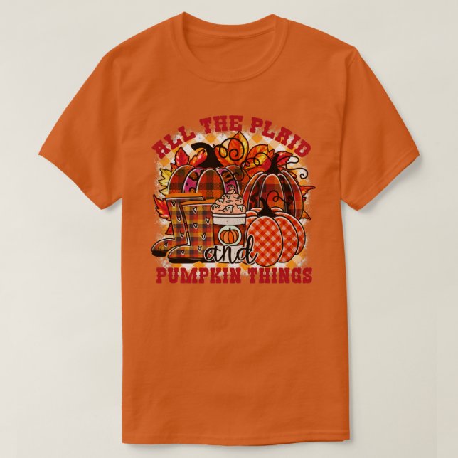 alle karierten und Kürbisgewächse leoparden T-Shirt (Design vorne)