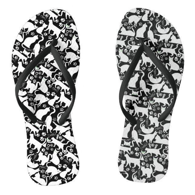 Alle Katzen Muster.w.bx4 Flip Flops (Fußbett)