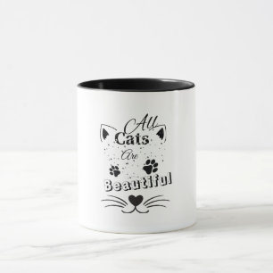 Alle Katzen sind schön – Minimalistisches süßes Ka Tasse