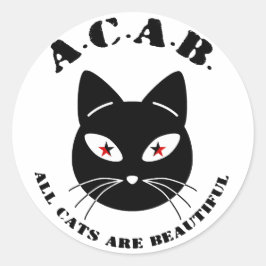 Alle Katzen sind schön Runder Aufkleber