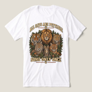 Alle Katzen sind streichelbar, manche nur einmal T Tri-Blend Shirt