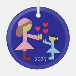 Alle Kinder brauchen Liebe: Marine Ornament Aus Glas