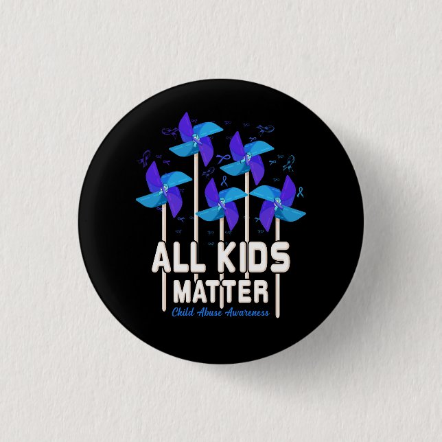 Alle Kinder, die ein ungeordnetes Kindermissbrauch Button (Vorderseite)