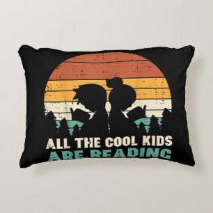 Alle Kinder lesen Retro Read Book Lover Boys Gi Dekokissen