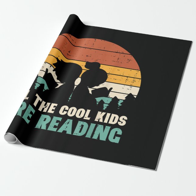 Alle Kinder lesen Retro Read Book Lover Boys Gi Geschenkpapier (Ungerollt)