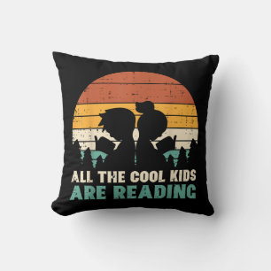 Alle Kinder lesen Retro Read Book Lover Boys Gi Kissen