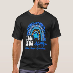 Alle Kinder Matter Pinwheel Blue Rainbow Child Mis T-Shirt