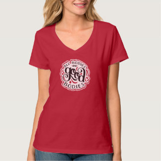 Alle Körper sind gute Körper angepasster roter T-Shirt