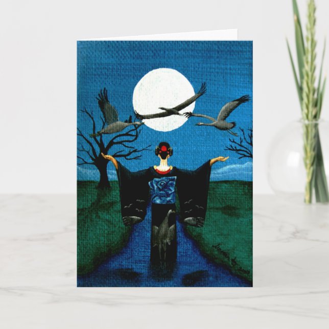 "Alle Kräne nennend " Karte (Vorderseite)