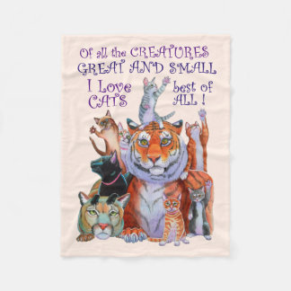 Alle Kreaturen Große und Kleine Katzen! Fleecedeck Fleecedecke